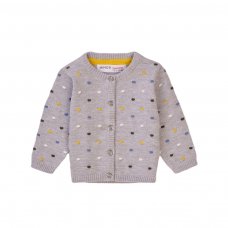 Bonjour 6B: Knitted Cardigan With Pom Poms (3-12 Months)